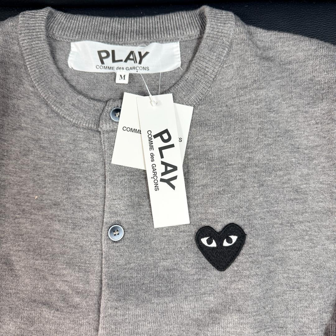 新品 コムデギャルソン　グレー　カーディガン M