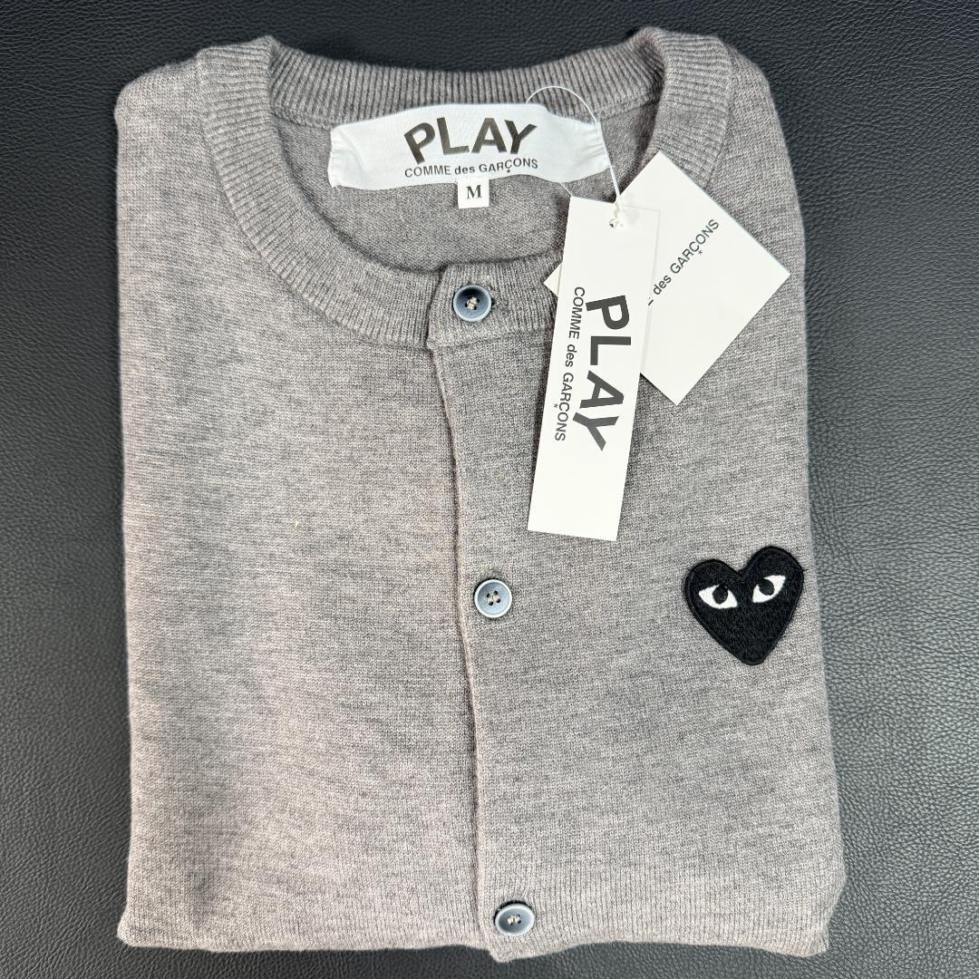 新品 コムデギャルソン　グレー　カーディガン M