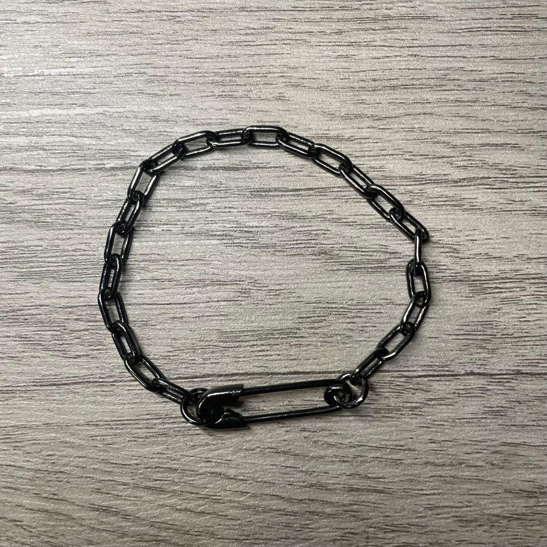 【JAM  MADE 】安全ピン ダイヤモンド チェーン ブレスレットM