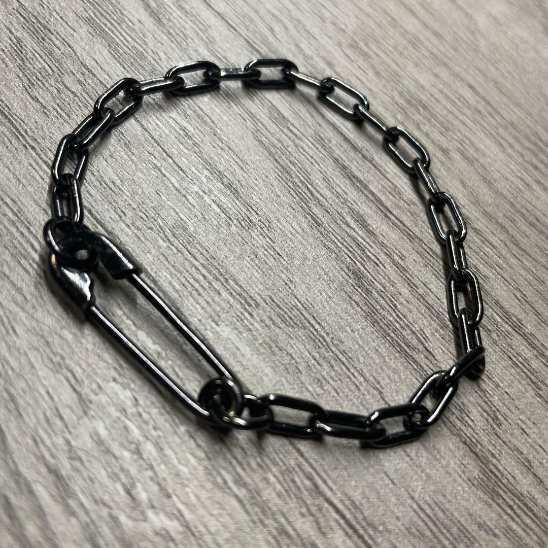 【JAM  MADE 】安全ピン ダイヤモンド チェーン ブレスレットM