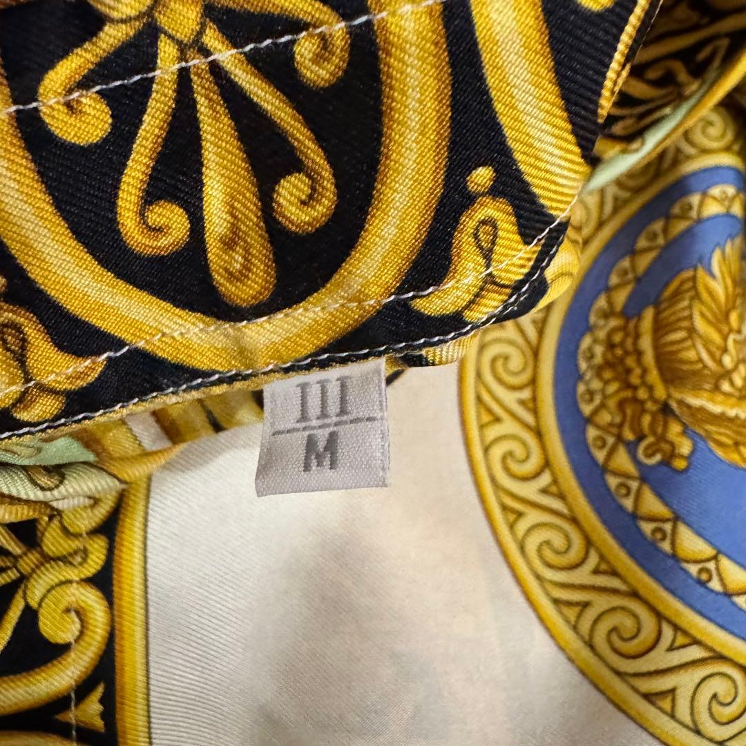 ヴェルサーチ V2 by versace 総柄シルクシャツ