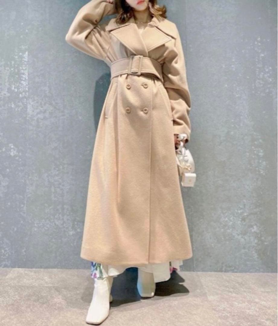 ♡eimy istoire♡ belted chester coat