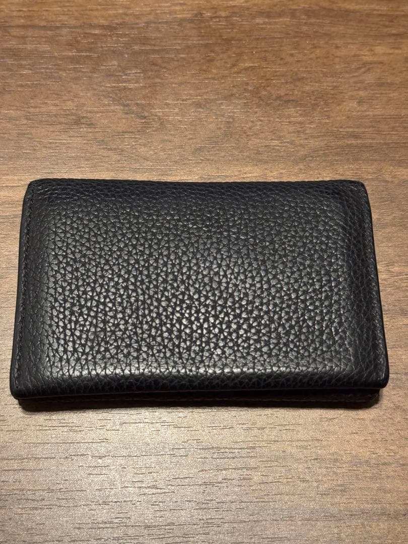 に*わ様 ボナベンチュラ BONAVENTURA レザー製 黒 名刺入れ 二つ折