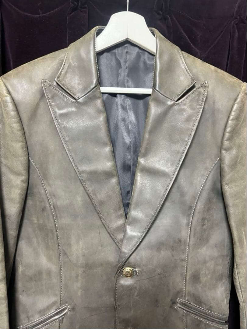 obelisk オベリスク　レザージャケット　ホースレザー　カーキ　アーカイブ