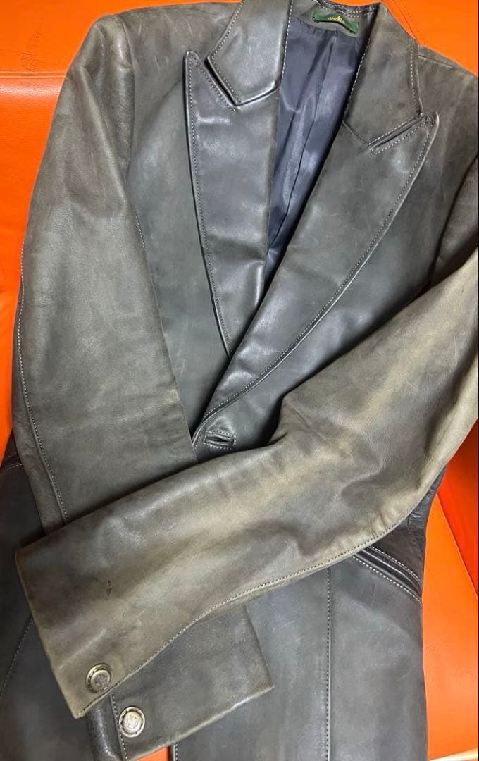 obelisk オベリスク　レザージャケット　ホースレザー　カーキ　アーカイブ