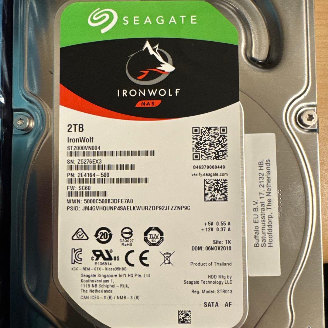 yu様Seagate IronWolf 2TB HDD ハードディスク 4台