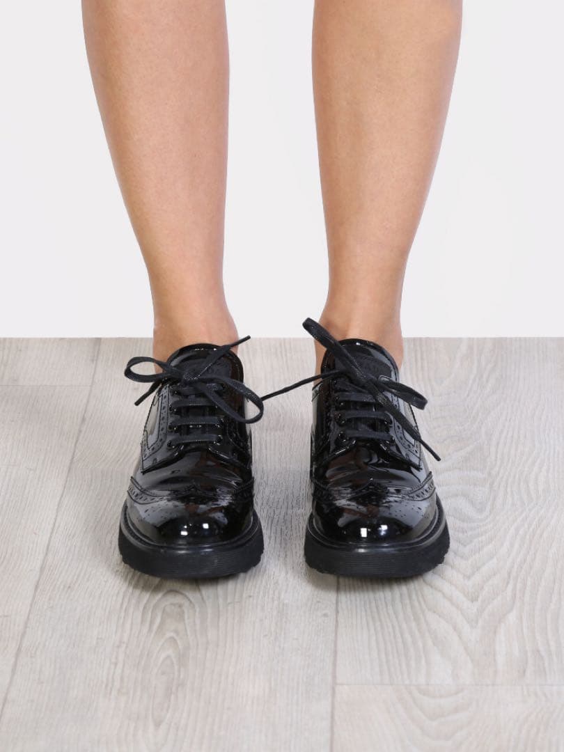 PRADA プラダ ウィングチップ パテントレザー シューズ オックスフォード