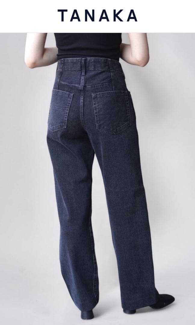TANAKA ストレートデニムトラウザー ブラック 25