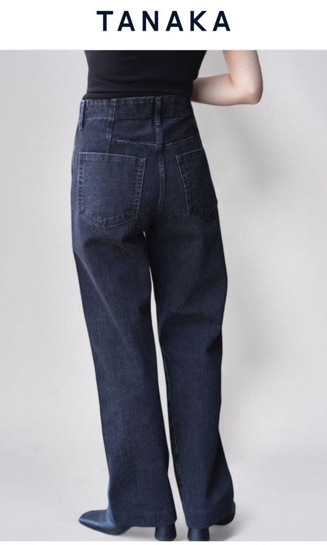 TANAKA ストレートデニムトラウザー ブラック 25