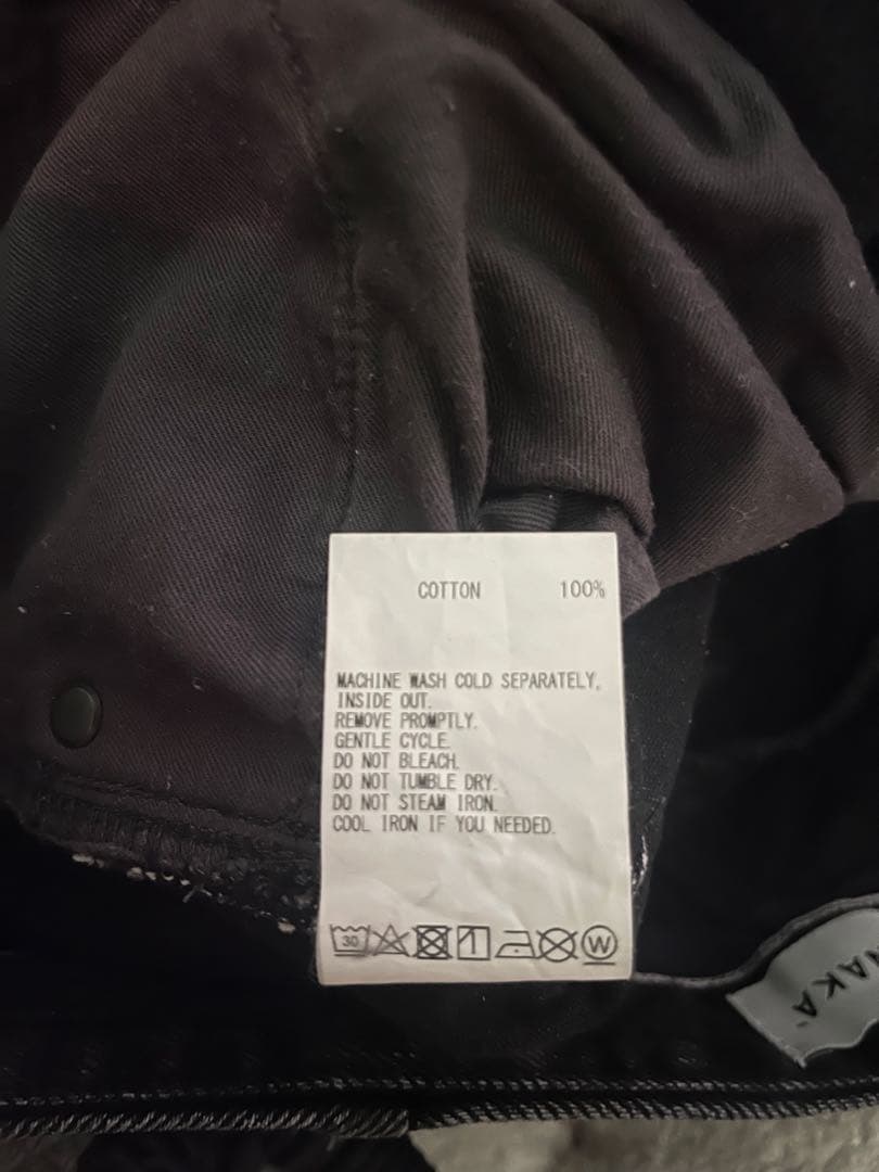 TANAKA ストレートデニムトラウザー ブラック 25