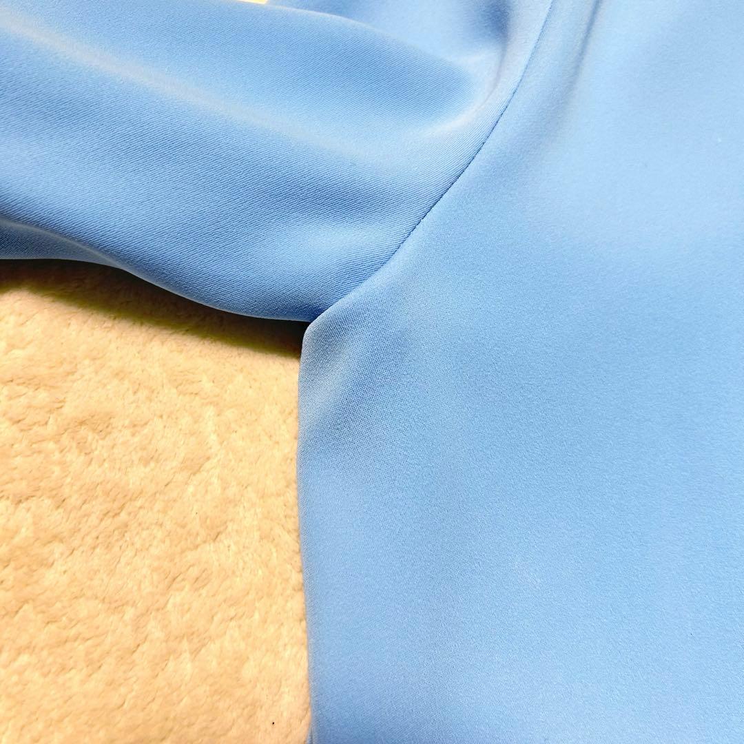 【美品】ヨーコチャン YOKO CHAN フレアスリーブドレス 38 水色