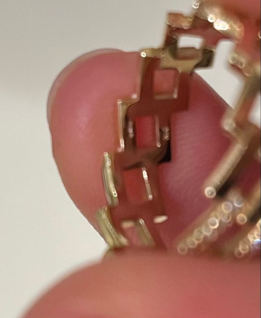 2/7まで価格　COCOSHNIK K10ダイヤモンドリング14号