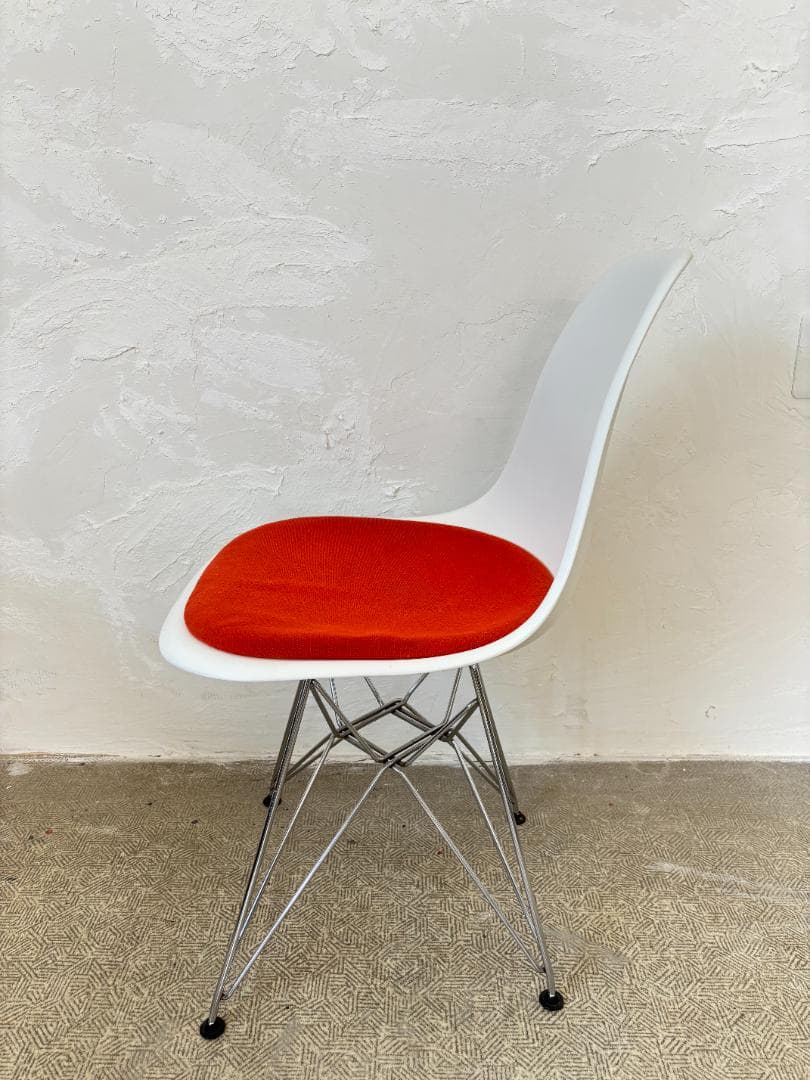 イームズ/Eamesシェルチェア ホワイト×オレンジ B