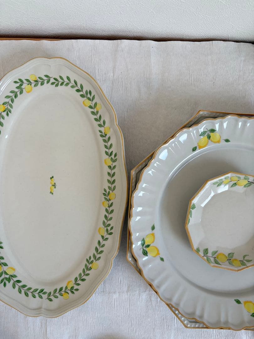 阿部慎太朗 レモン オーバル リム皿 八角皿 豆皿