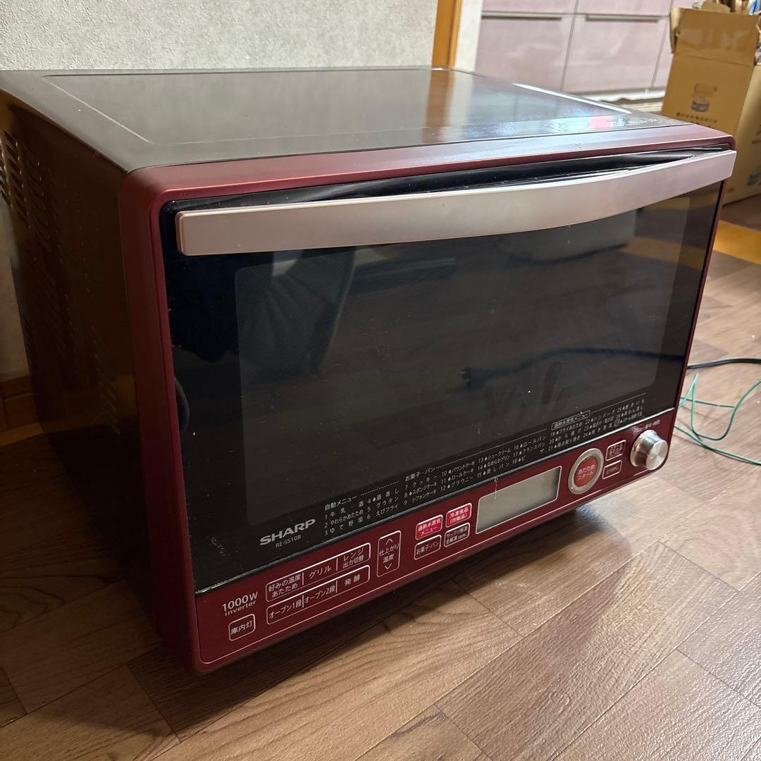 SHARP 1000W 多機能電子レンジ レッド