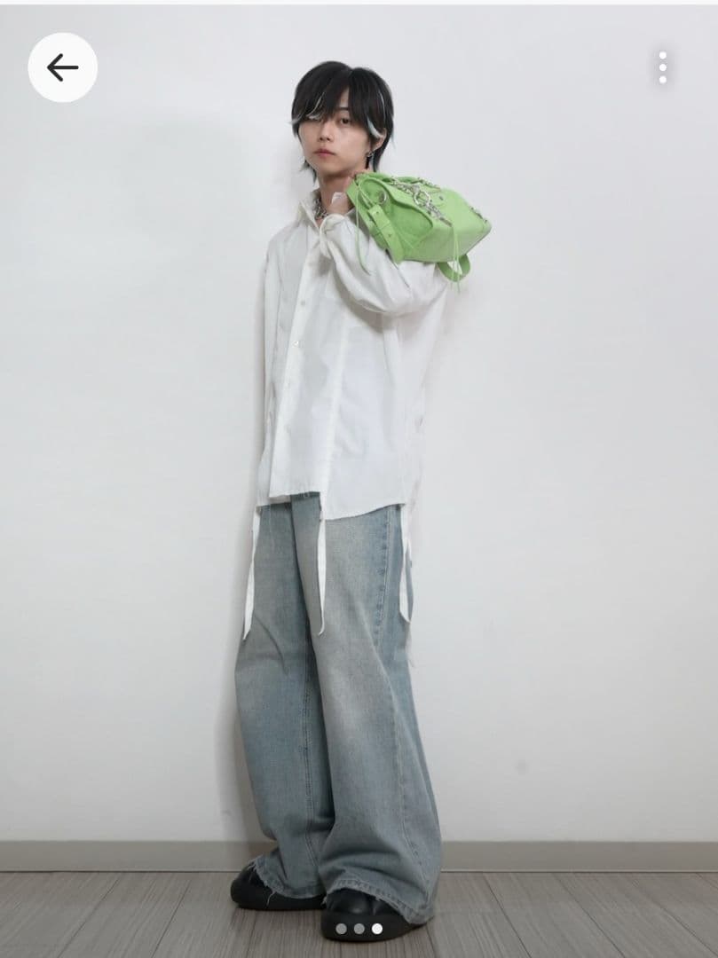 e*y様 【最安値】グランシー ダメージ ドッキング デザインシャツ M GRA