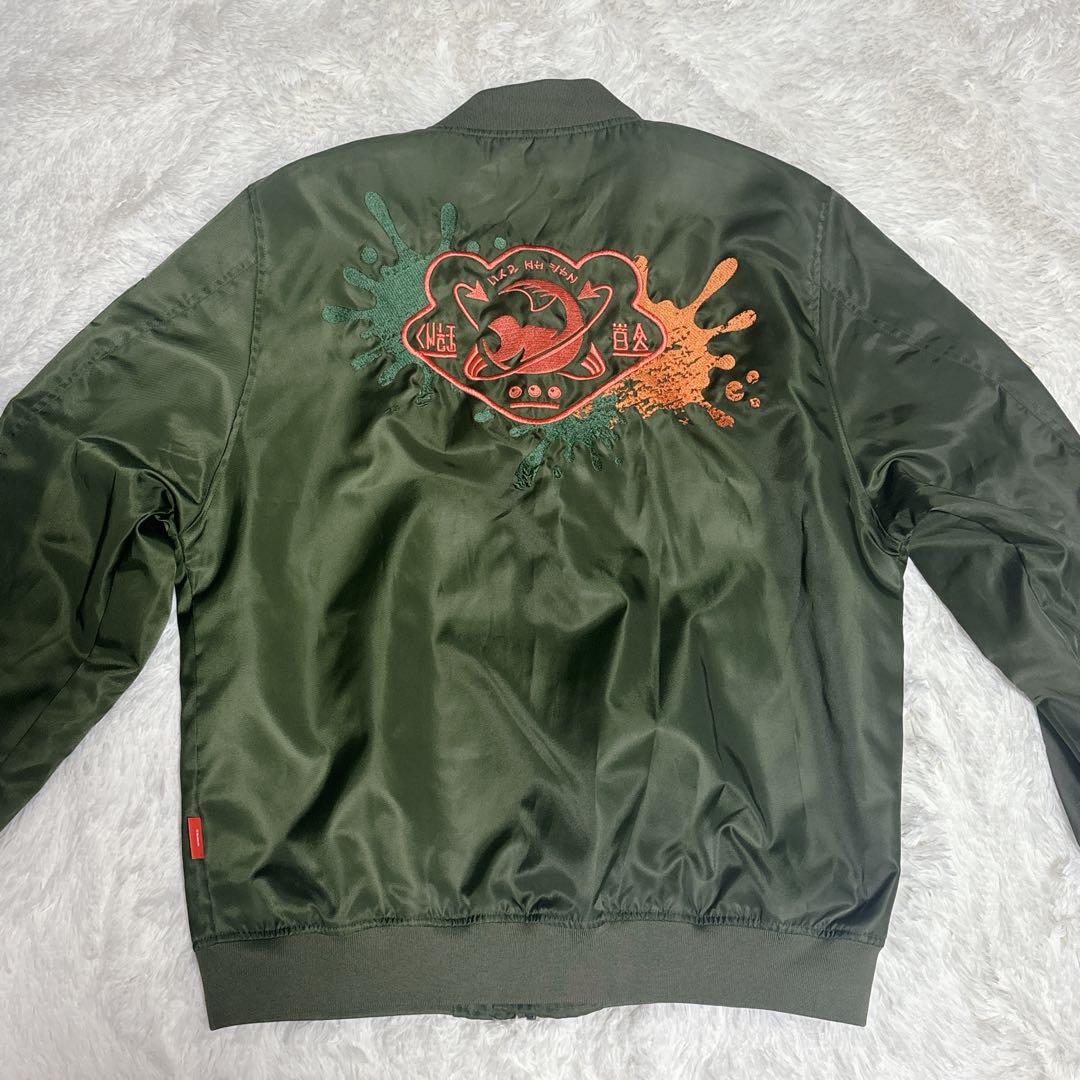 【美品】任天堂スプラトゥーン3　 MA−1フライトジャケット　サーモンラン