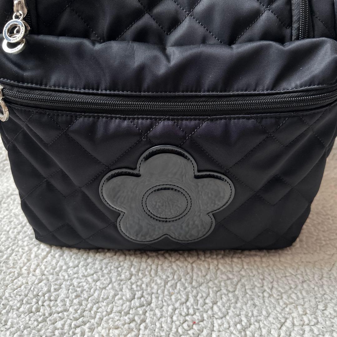 【極美品】MARY QUANT ジオメトリックキルトデイジーリュック