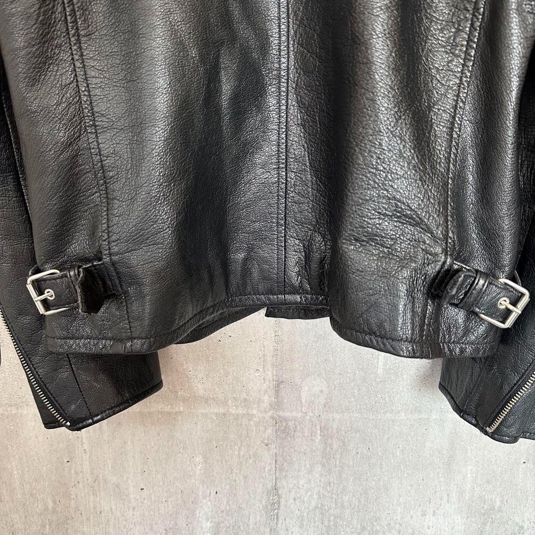 L Schott ライダース シングル やぎ革 ブラック レザージャケット 黒