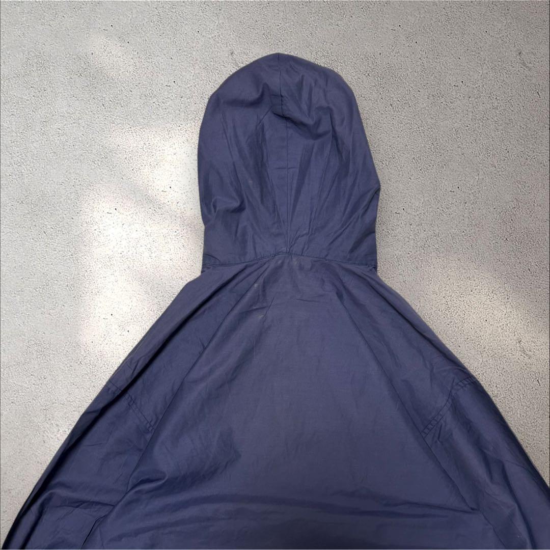 Euro vintage 90sフランス製アノラックパーカードローコード有茄子紺