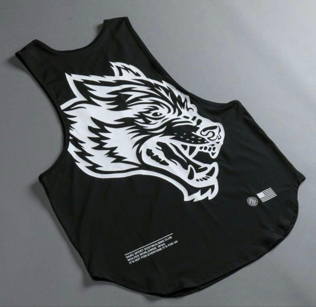 424レア　ダルクスポーツdarc sport タンクトップ　M　ドライ　黒