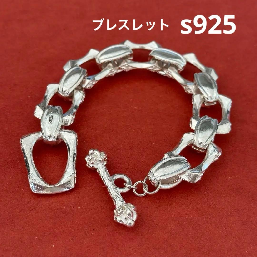 2点　シルバー925刻印　リンクチェーンブレスレット　ビンテージ