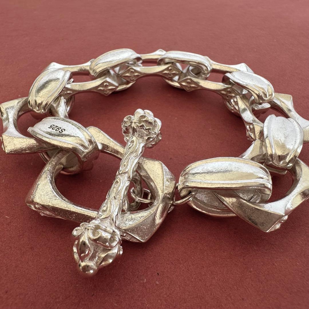 2点　シルバー925刻印　リンクチェーンブレスレット　ビンテージ