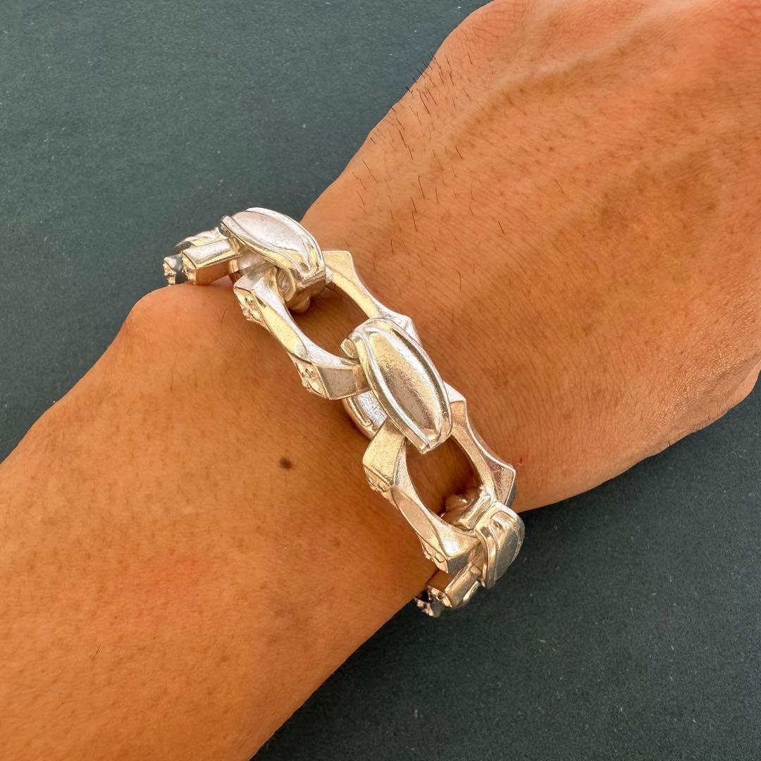 2点　シルバー925刻印　リンクチェーンブレスレット　ビンテージ