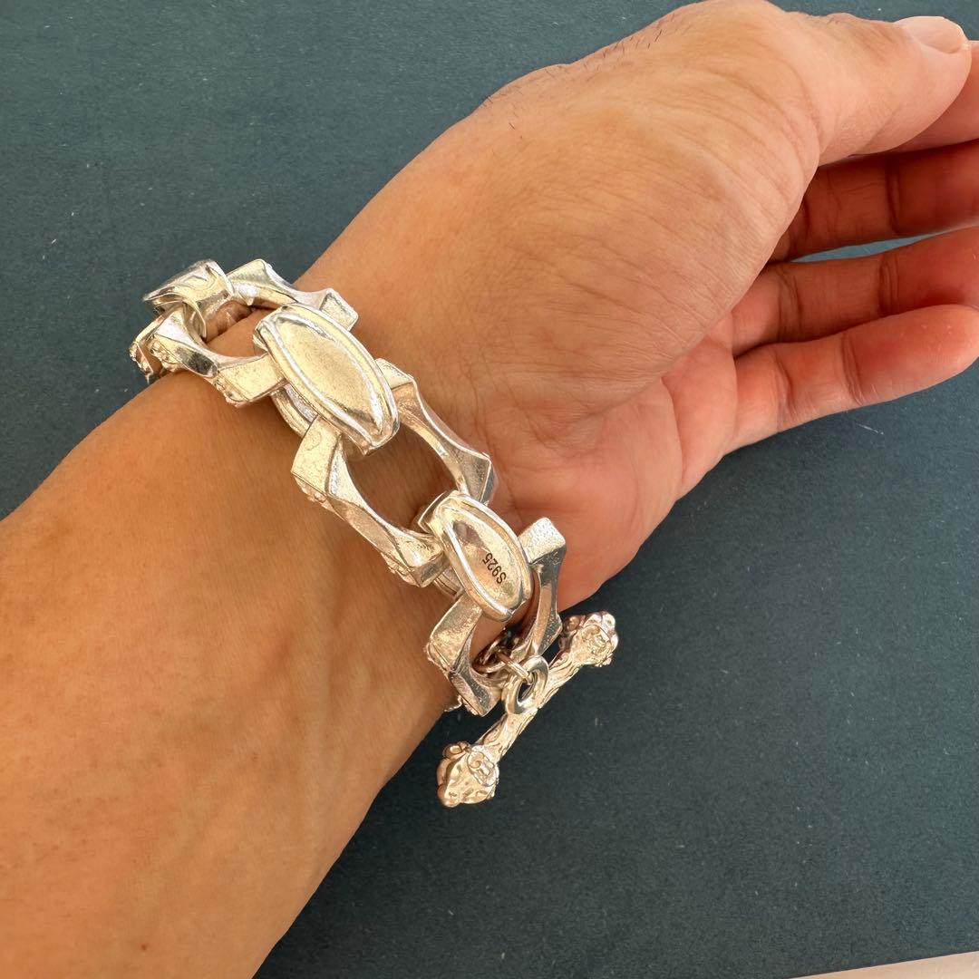 2点　シルバー925刻印　リンクチェーンブレスレット　ビンテージ