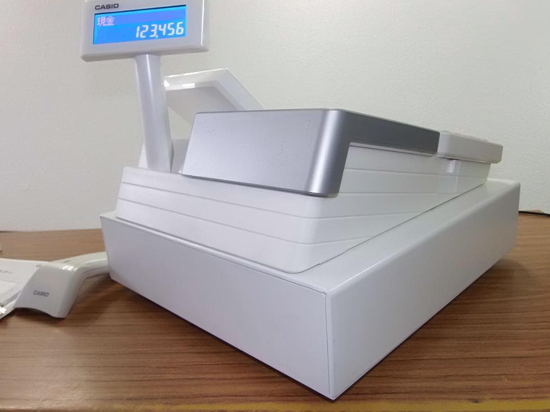 美品22年製スキャナー付124設定無料カシオSR-S4000インボイスレジスター