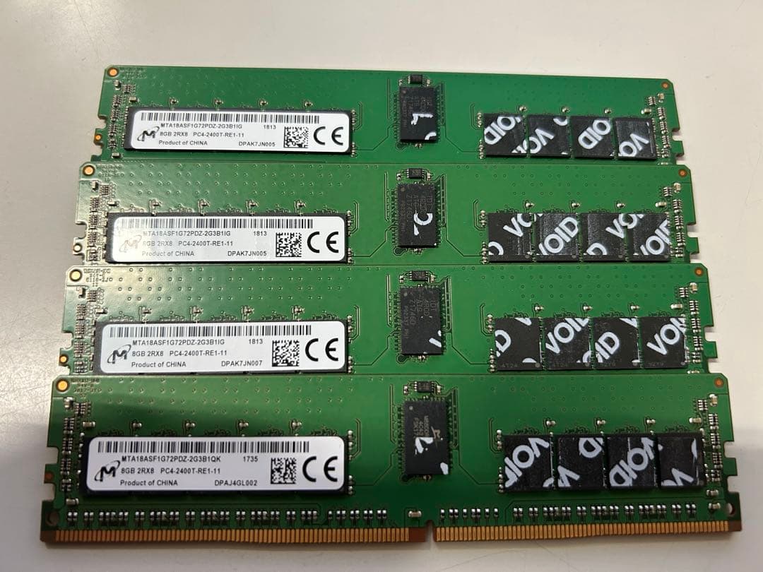 計32GB(8GB×4) DDR4-2400T