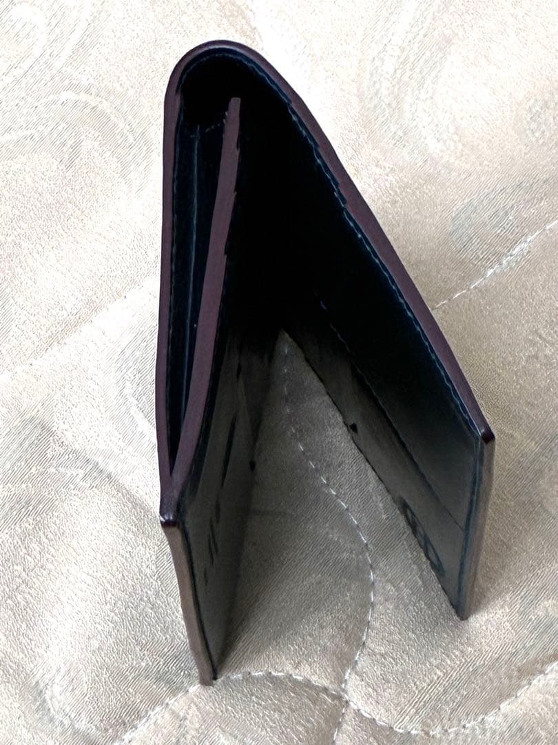 GANZO シェルコードバン2 ファスナー小銭入れ付き長財布 ネイビー