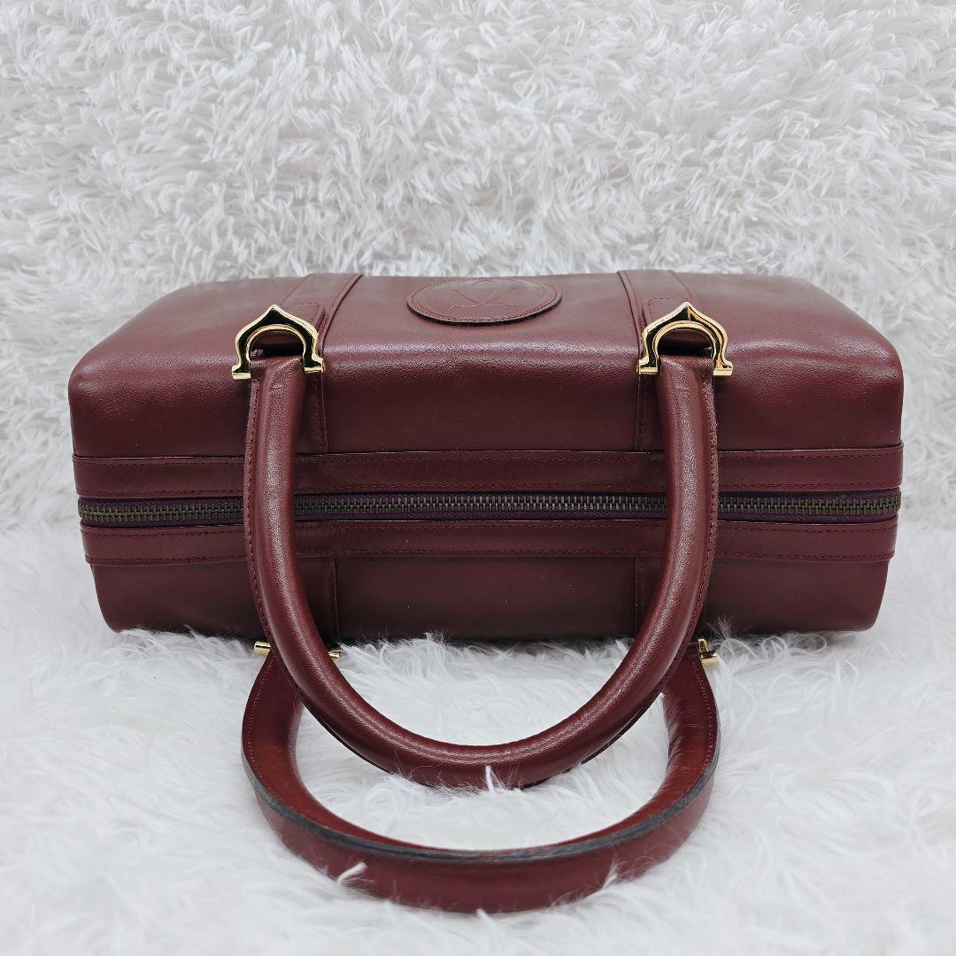 ✨希少！美品✨カルティエ マストライン 本革 ミニ ボストンバッグ ボルドー