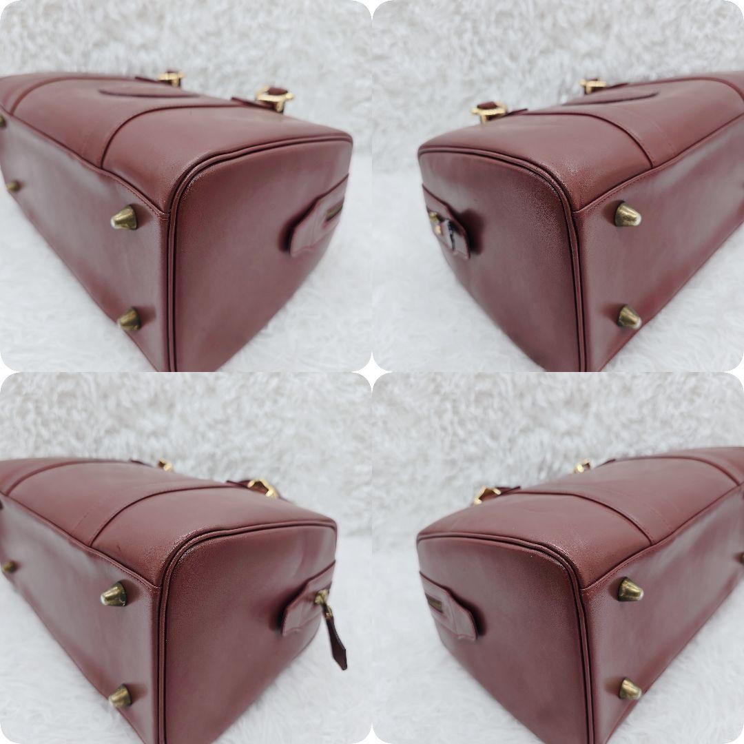 ✨希少！美品✨カルティエ マストライン 本革 ミニ ボストンバッグ ボルドー