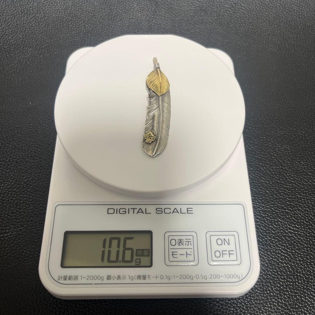 【こまぽぽ】goro's 上金ハート特大フェザーローズメタル付　右向き