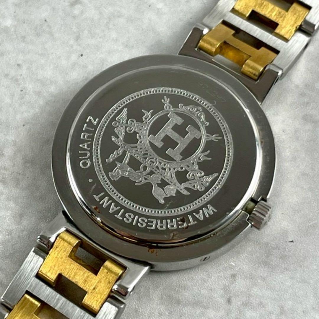【美品】HERMES エルメス クリッパー コンビ 腕時計 クォーツ