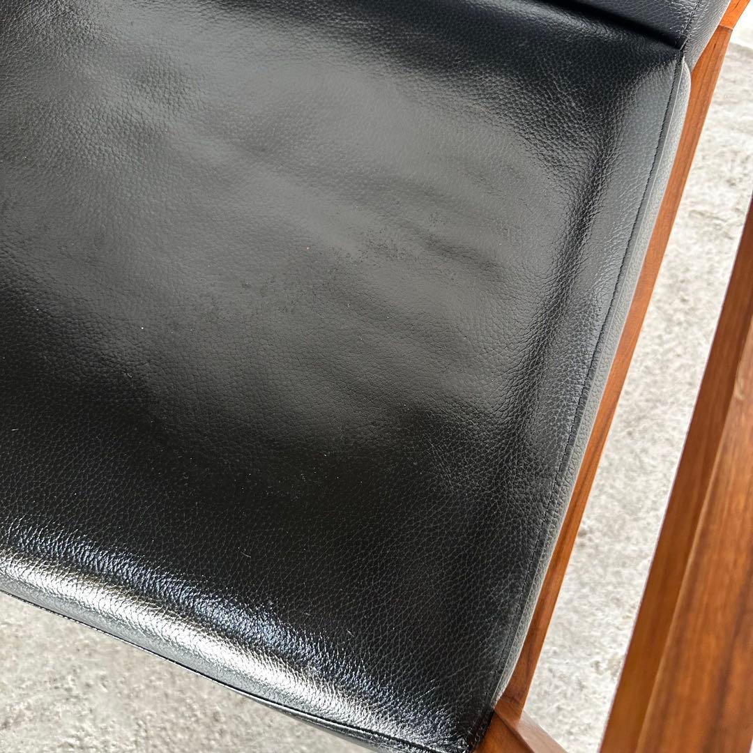 SHIGIYAMA ウォールナット ミッドセンチュリー アームチェア 天然皮革