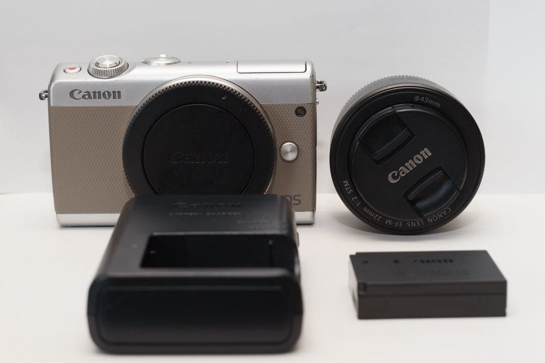 Canon EOS M100 グレー EF-M 22mm F2 STM