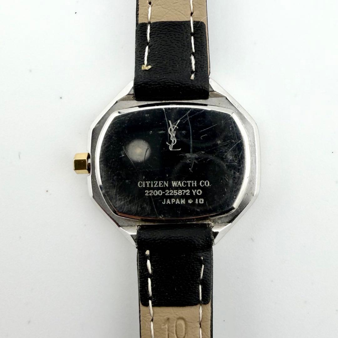 【希少/新品電池/稼働】サンローラン 2200-225872 腕時計 オクタゴン