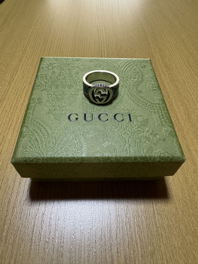 グッチ インターロッキング GG ターコイズリング