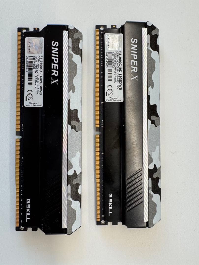 メモリー G.SKILL SNIPERX DDR4 3600MHz 32GB 16GB*2