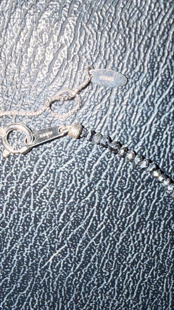 ブラックダイヤモンドビーズネックレス　20.0Ct