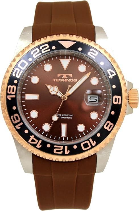 [テクノス] 腕時計 デイト 100周年モデル T6C28AP メンズ ブラウン