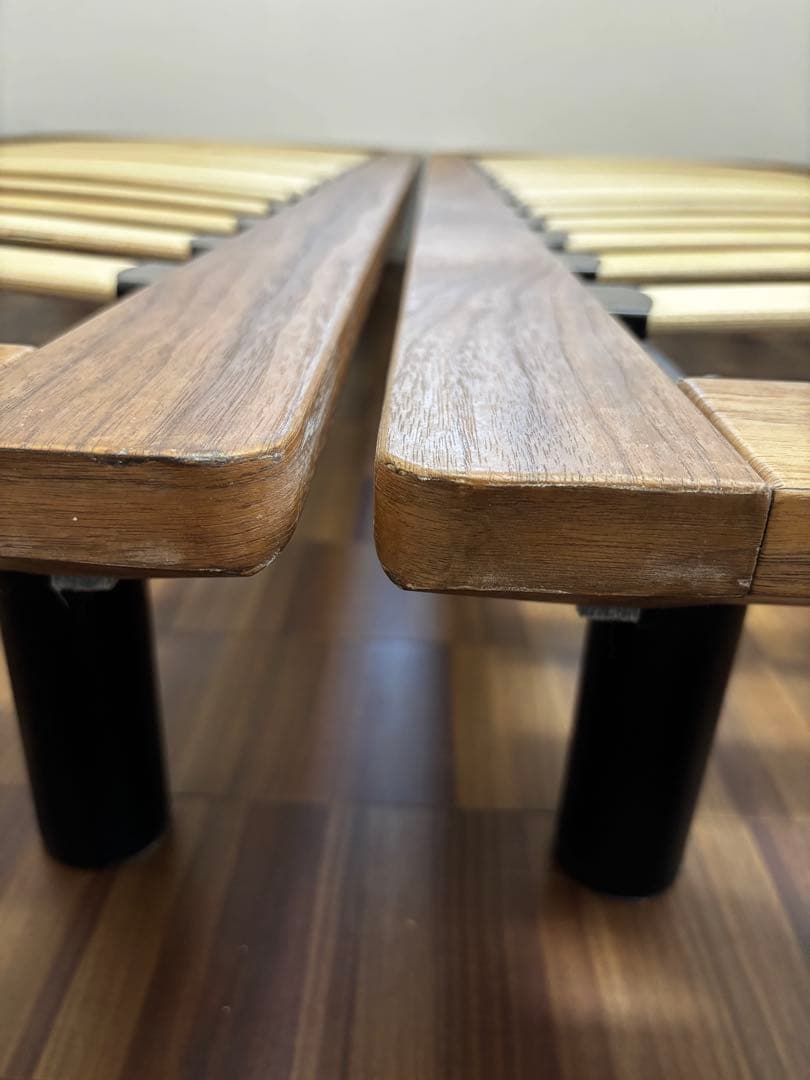 Nob 　無印　ベッドフレーム・スモール・ウォールナット材　脚付　2セット