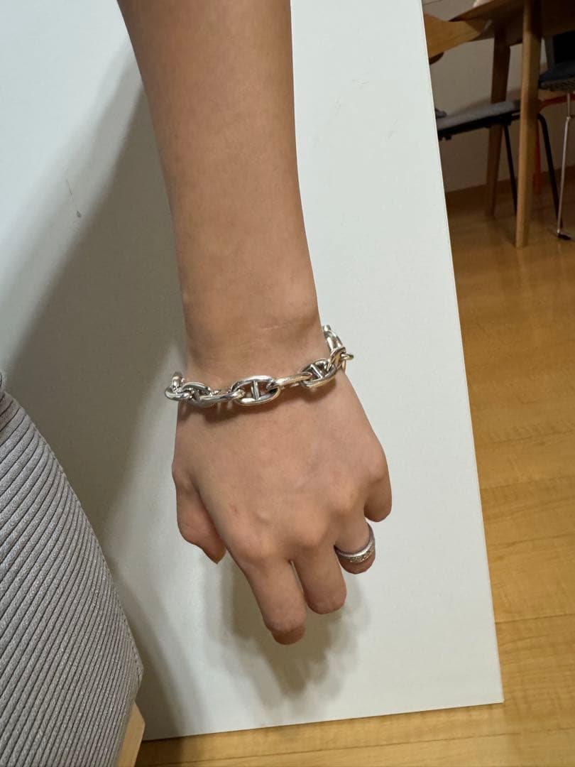 オーダー シルバー 925 アンカーチェーン ブレスレット シェーヌ MM