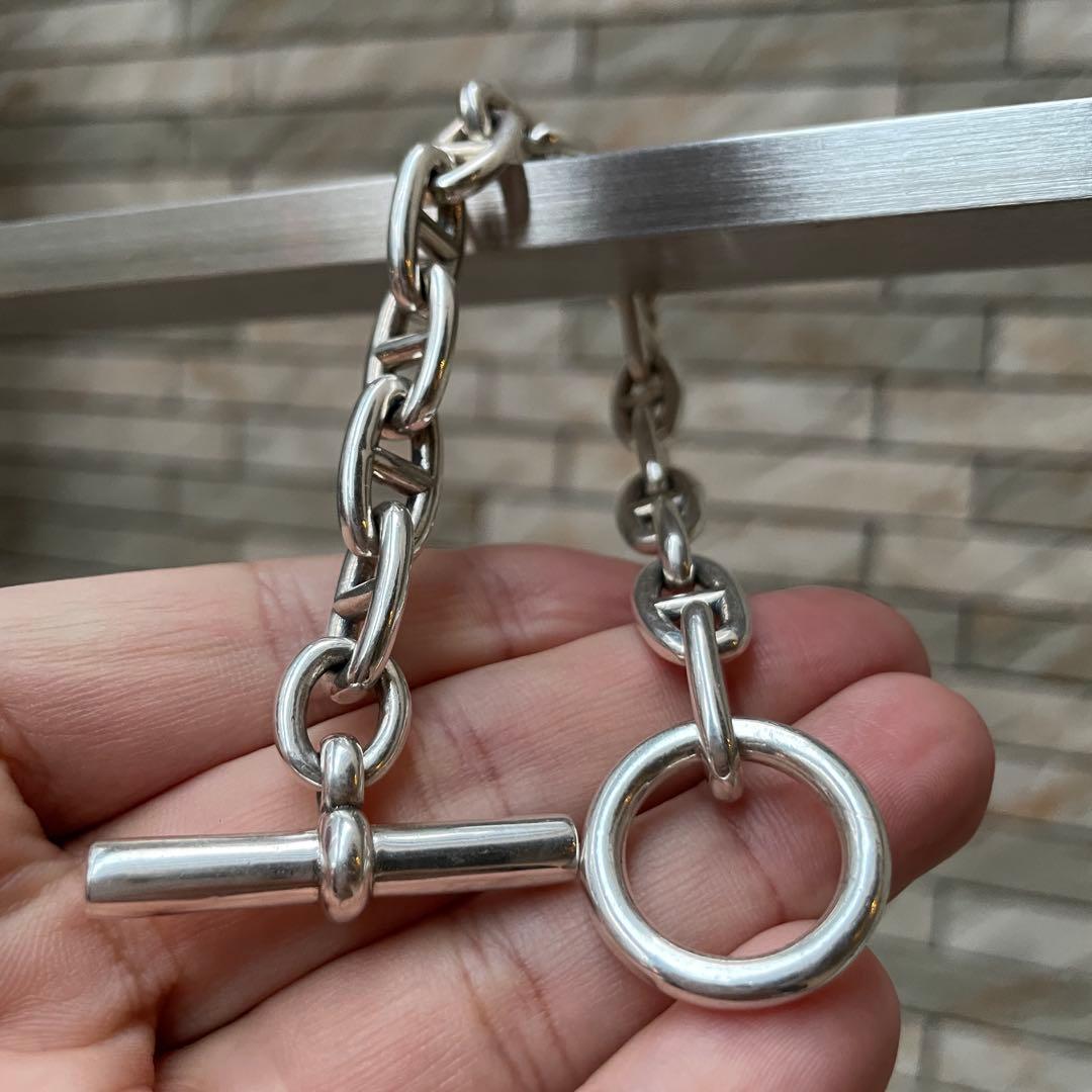 オーダー シルバー 925 アンカーチェーン ブレスレット シェーヌ MM