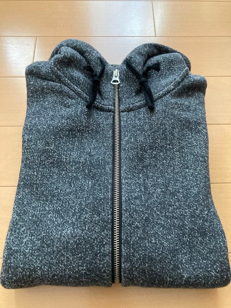 ループウィラー ジップパーカー M ゴマシオ 黒