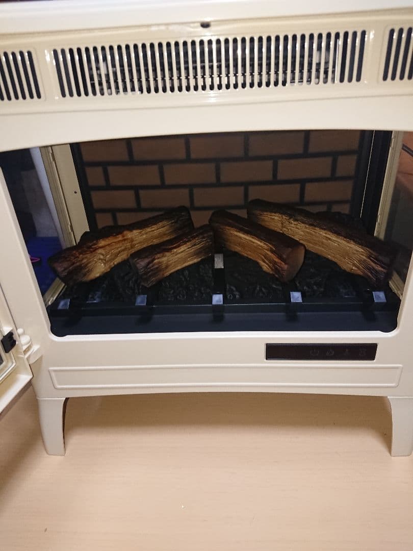 暖炉型電気温風機アンティーク。