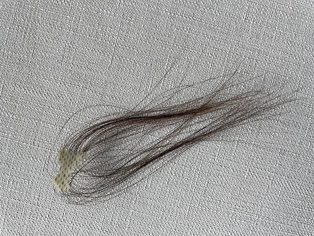 フルウィッグ　高級人毛100％　ロング　ブラウン　医療用　傷みがあります。