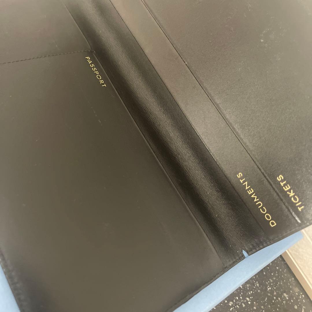 SMYTHSON スマイソン ボーディングパス+パスポートケースセット 黒 美品